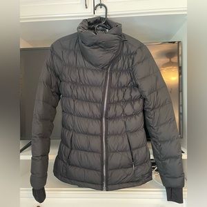 Athleta black puff jacket, size S